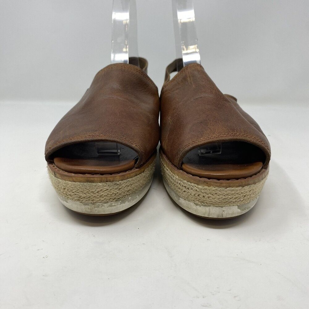 Timberland Womens Emerson Point Peep Toe Platform Sandal Size 8 Brown Leather - Picture 4 of 14